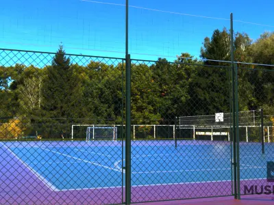 Sport area Low-poly 3D model