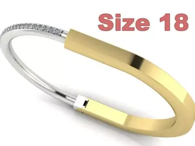 Lock Bracelet Size 18 3D print model