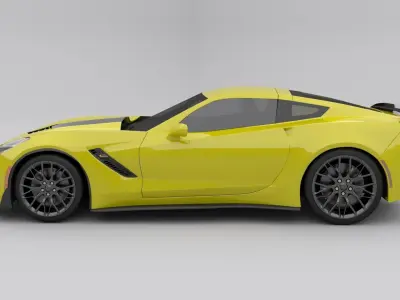 Chevrolet Corvette C7 Z06 2014 Low-poly 3D model