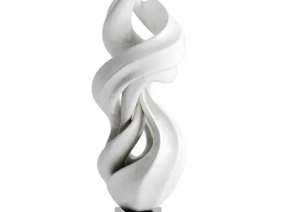 Bas relief abstraction Low-poly 3D model
