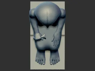 Statue of Lady Sennuwy Pharaoh 3d printable model 3D print model