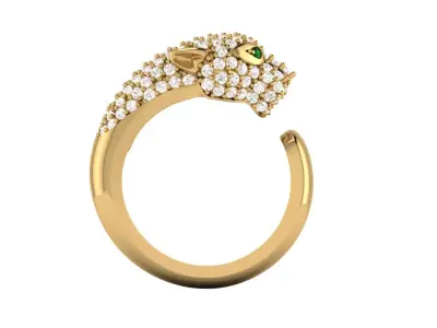 Panther Diamond Ring 3D print model