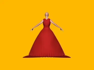 Female Body Builder 3D model