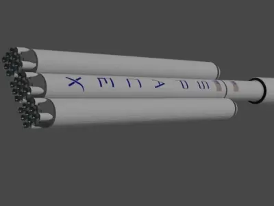 Falcon Heavy 3D model