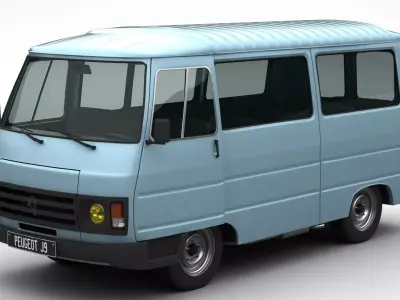 Peugeot J9 Minibus 1981 3D model