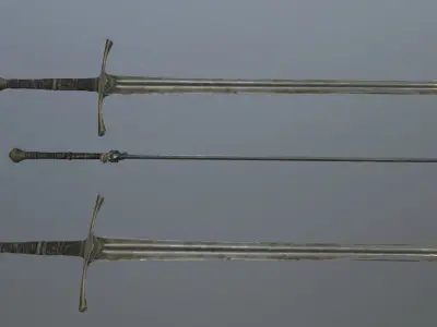 Ruin set Low-poly 3D model