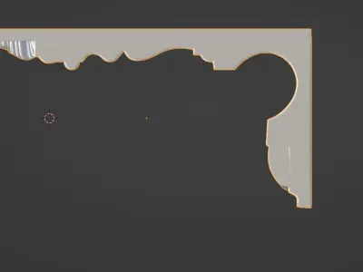 Decorative Crown Molding 3D model 002 Low-poly 3D model Low-poly 3D model