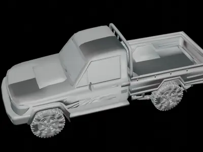 Toyota Land Cruiser Low-poly 3D model