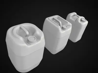 Plastic Jerry Cans 3D model