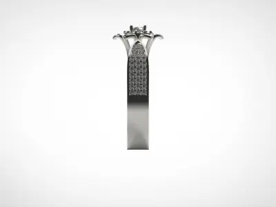 Diamond engagement ring luxurious design delicate model  sr0002 3D print model