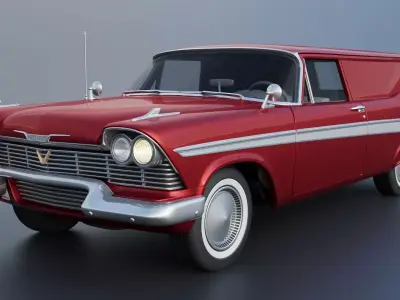 Plymouth Suburban Panel Wagon 1958 3D print model