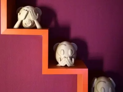 Iwazaru monkey 3D print model