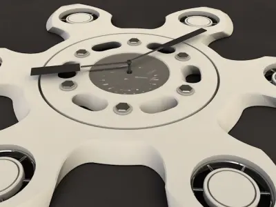 Sci Fi Wall Clock Free 3D model