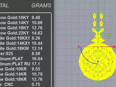 Luxury Round Diamond Statement Pendant 3D print model