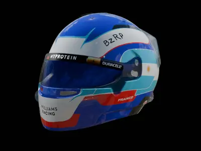 Franco Colapinto Helmet Casco - Formula 1 Williams Racing 2024 3D model