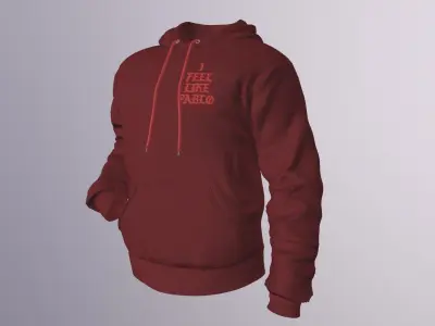 KANYE WEST I FEEL LIKE PABLO HOODIE PBR Low-poly 3D model
