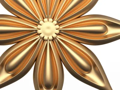 Rosette Carved Decoration CNC 011 Low-poly 3D model