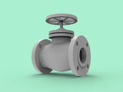 Globe Valve 3D print model