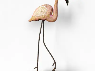 Think Pink Painted Tabletop Sculpture 3D model