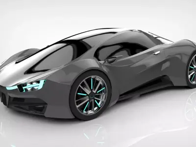 Electric Super Car 3D model