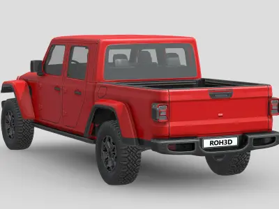 Jeep Gladiator Rubicon 2020 Low-poly 3D model