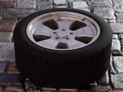 Car wheel 3D model
