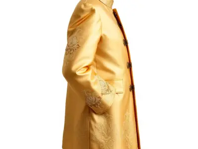 Golden Embroidered Jacket model pack Low-poly 3D model