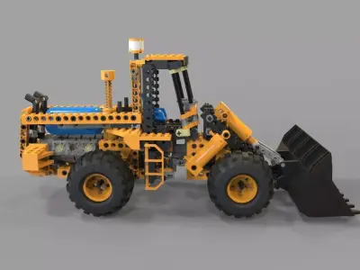 Lego tractor loader 3D model