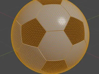 soccer ball Low-poly 3D model