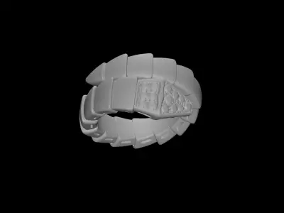 BULGARI - SERPENTI VIPER - RING - ONE COIL - DIAMOND HEAD 3D print model