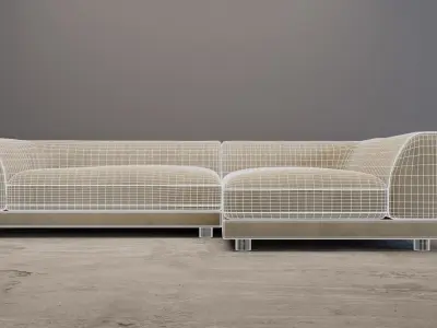 Designer Couch 2 3D model