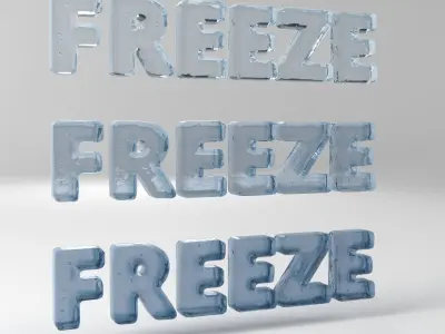 Freeze ice cubes Low-poly 3D model