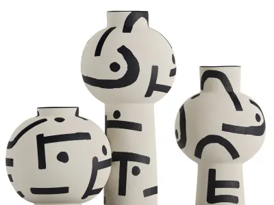 Wabi Sabi Vase Collection 3D model