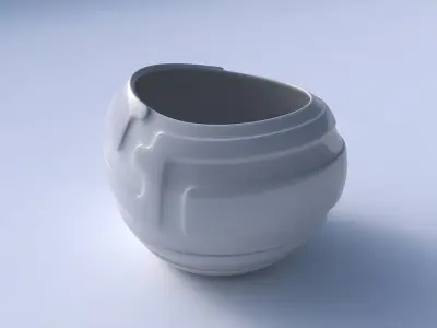 Bowl compressed 2 with smooth ribbons 3D print model