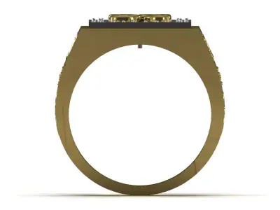 Men Signet Ring with Celtic Knot Motif model mr0323 3D print model