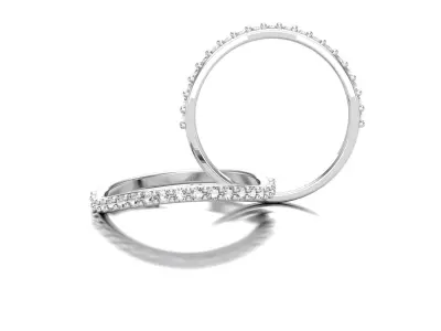 wedding ring 3D print model 6
