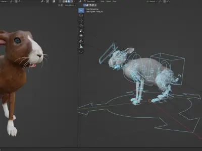 rabbit Low-poly 3D model