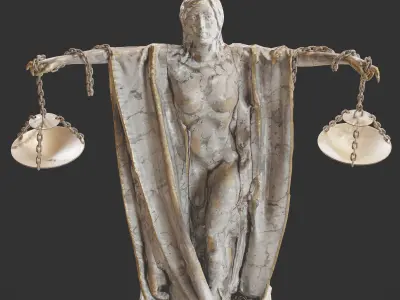 Themis Sculpture Low-poly 3D model