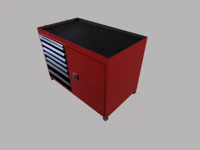 tool cabinet Low-poly 3D model