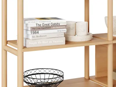 Bookcase HOLTON by Rowico Home 3D model