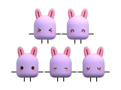 Cute Character 3d Packs - Low-poly 3D Models Low-poly 3D model