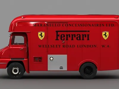 Thames Trader Racing Transporter 1958 3D model