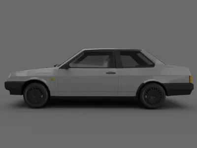 VAZ 21099 Coupe  Low-poly 3D model