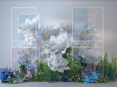 Floristry Fine art display 3D model