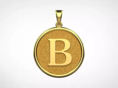 Pendant Letter B N31 3D print model