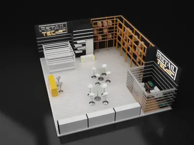 Booth Exhibition Stand a279a 3D model