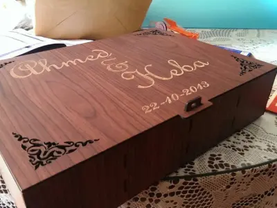 Laser cut wooden box Free 3D model