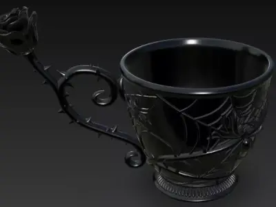 Halloween black cup 3D print model