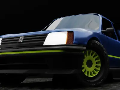 Peugeot 205 turbo 16 Low-poly 3D model