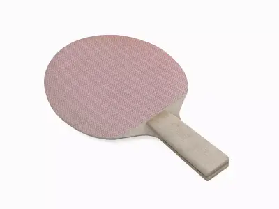 Table Tennis Racket 01 Low-poly 3D model